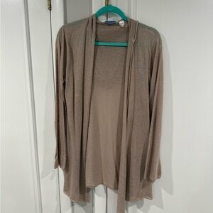 Acrobat Beige Open Front Cardigan